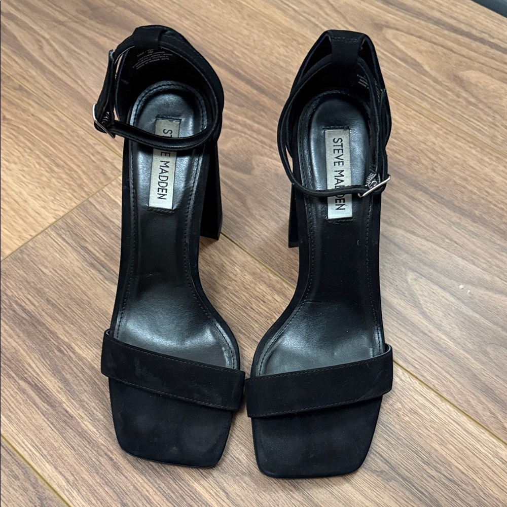 Steve Madden Black Strappy Heels